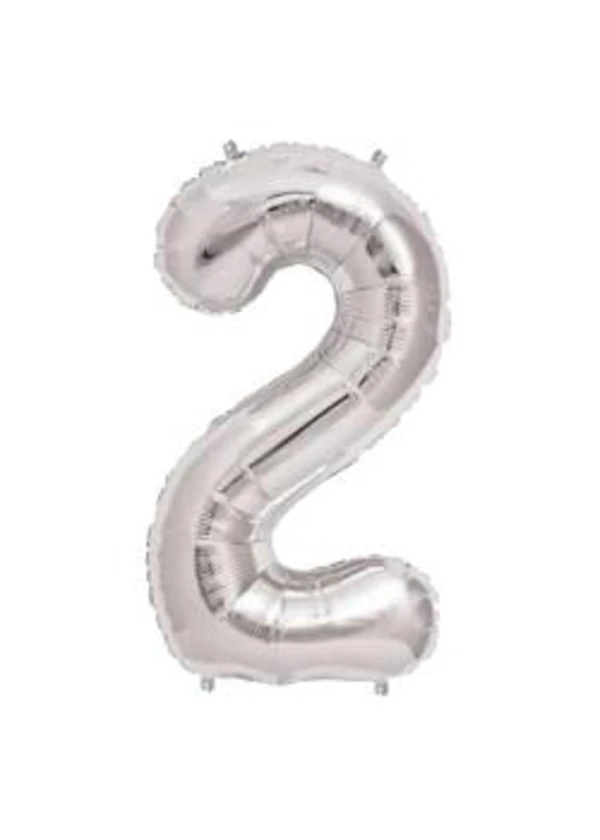 2 Rakam Folyo Balon Gümüş 100cm