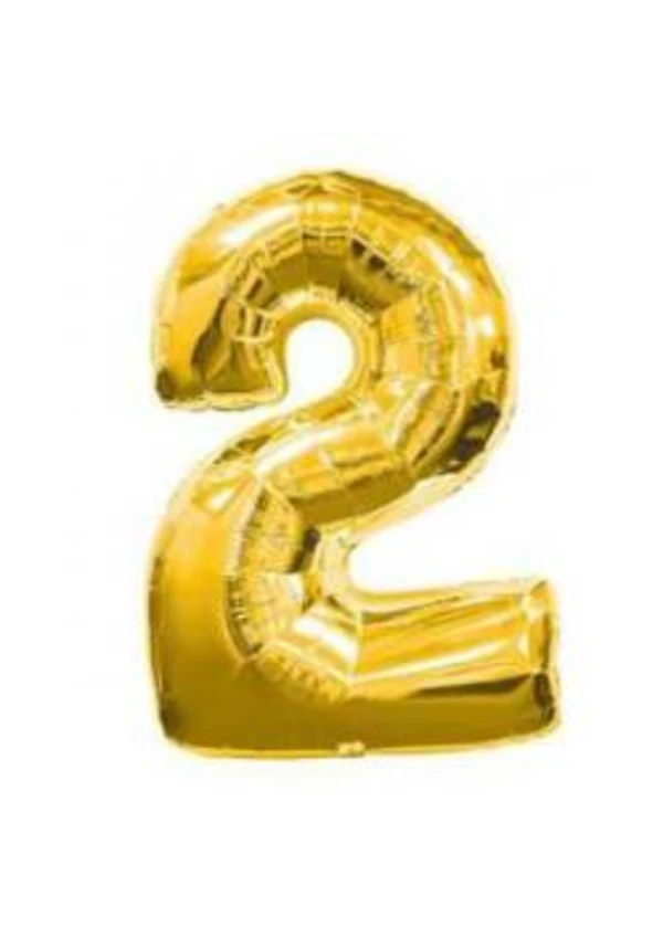 2 Rakam Folyo Balon Altın 100cm