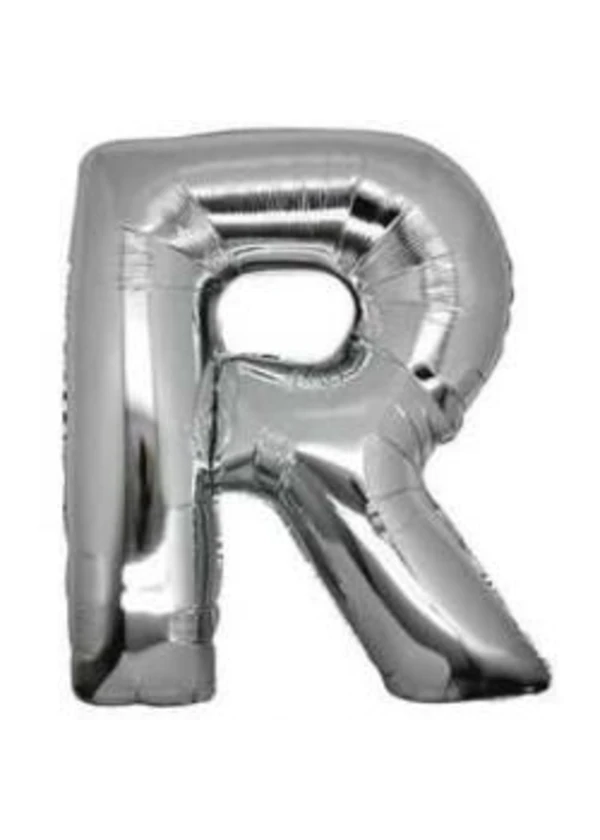 R Harf Folyo Balon Gümüş 100cm