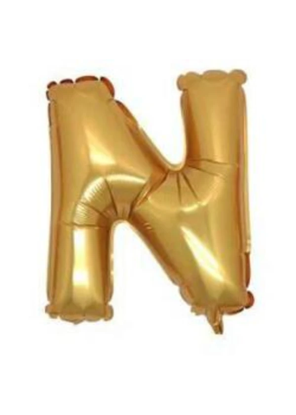 N Harf Folyo Balon Altın 100cm