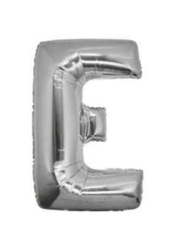 E Harf Folyo Balon Gümüş 100cm