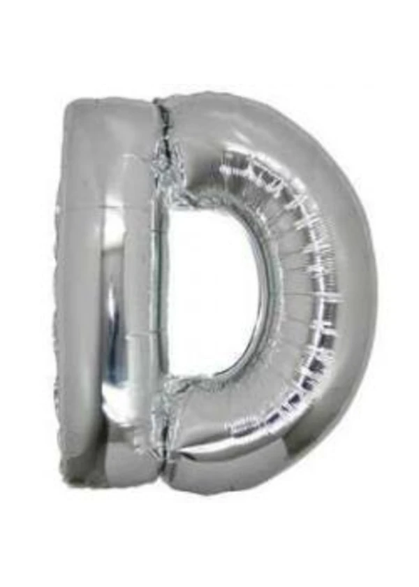 D Harf Folyo Balon Gümüş 100cm