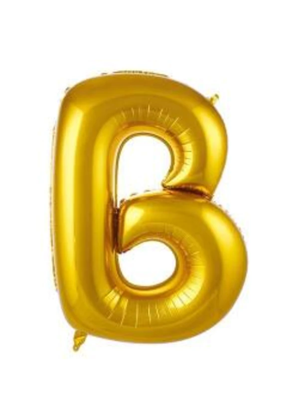 B Harf Folyo Balon Altın 100cm