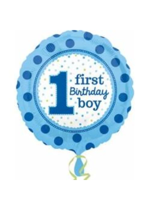 1 Yaş Erkek Doğum Günü Folyo Balon 43cm