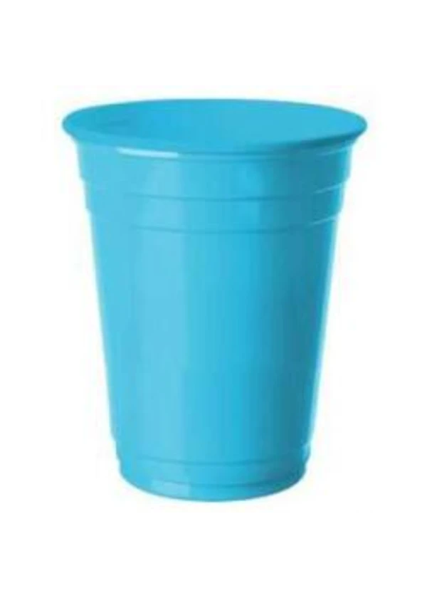 Büyük Boy Plastik Turkuaz Bardak 8'li