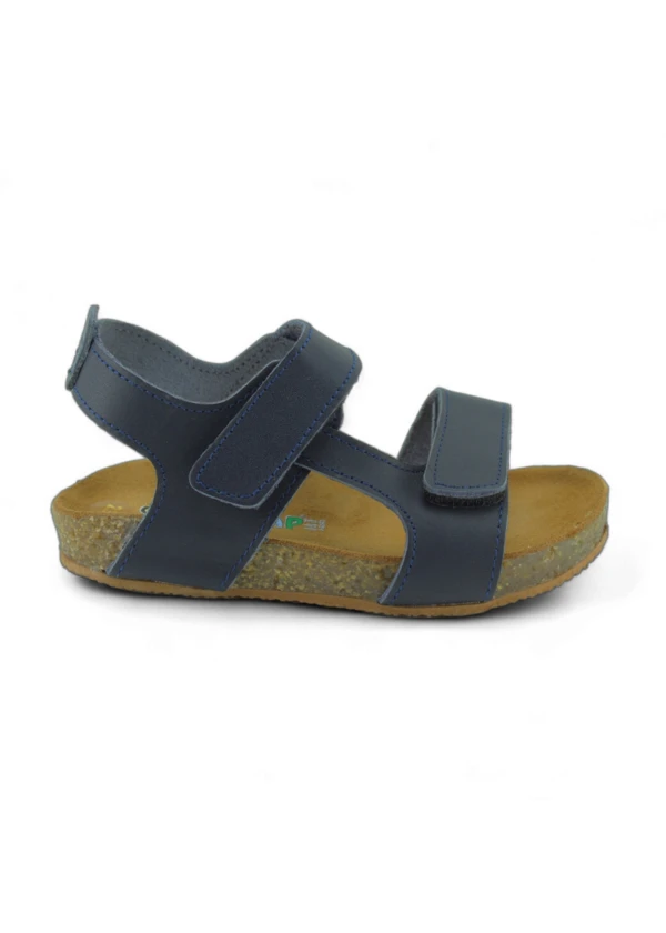 Lacivert Deri ve Ortopedik Bebek Sandalet