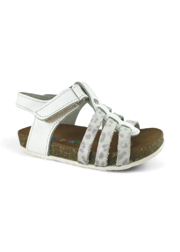 Beyaz Deri ve Ortopedik Bebek Sandalet