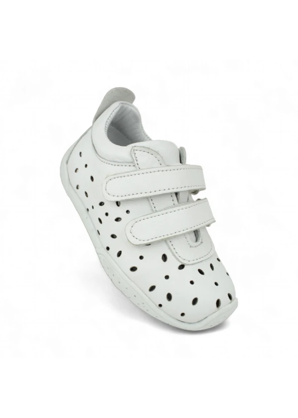 Beyaz Tam Ortopedik Deri Bebek Spor Ayakkabı