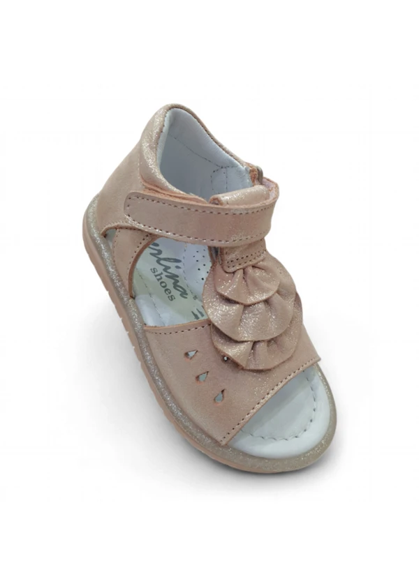 Pudra Tam Ortopedik Deri Bebek Sandalet