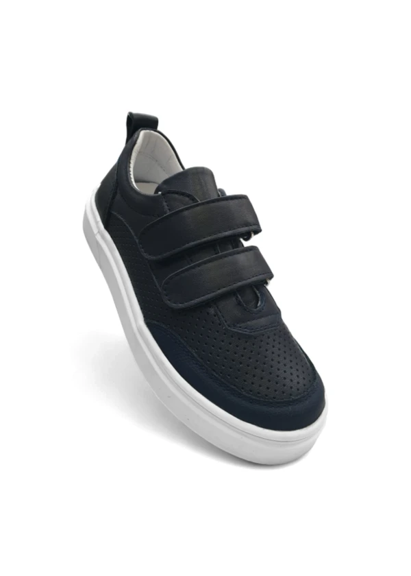 Lacivert Tam Ortopedik Deri Çocuk Spor Ayakkabısı