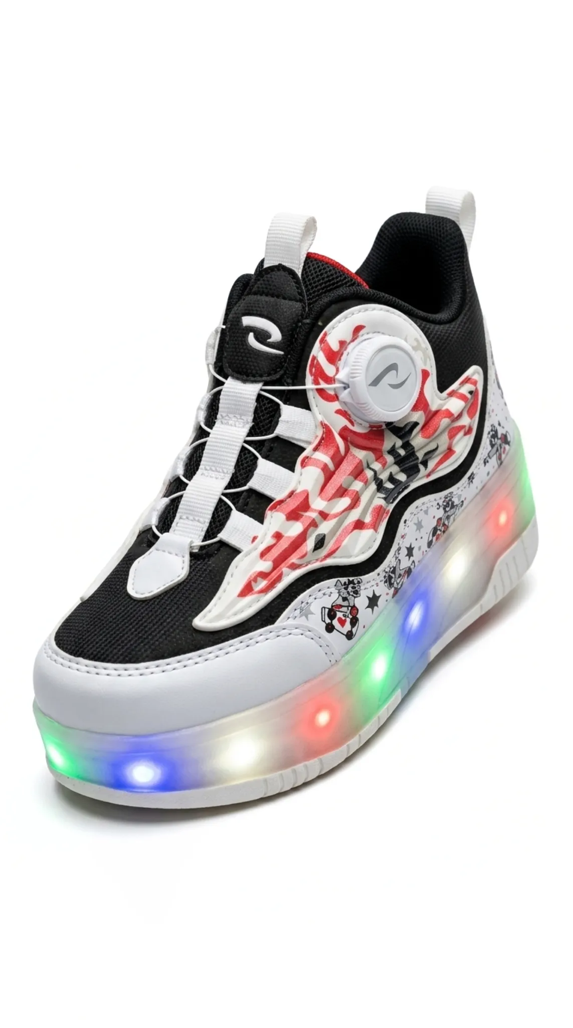 Beyaz Çocuk Tekerlekli Paten Spor Ayakkabı