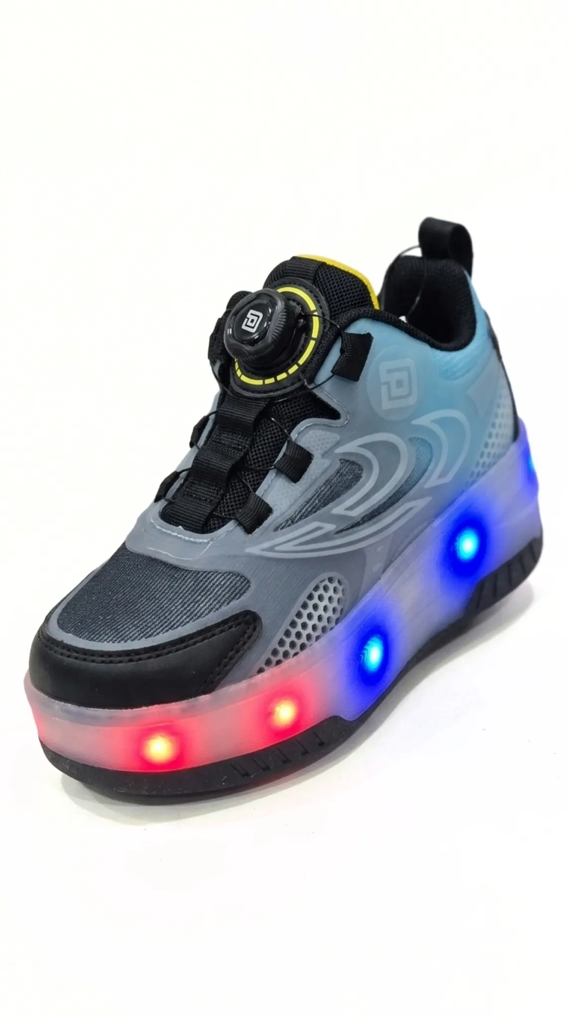 Mavi Siyah Çocuk Tekerlekli Paten Spor Ayakkabı